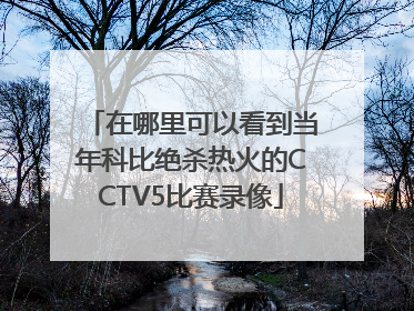 在哪里可以看到当年科比绝杀热火的CCTV5比赛录像